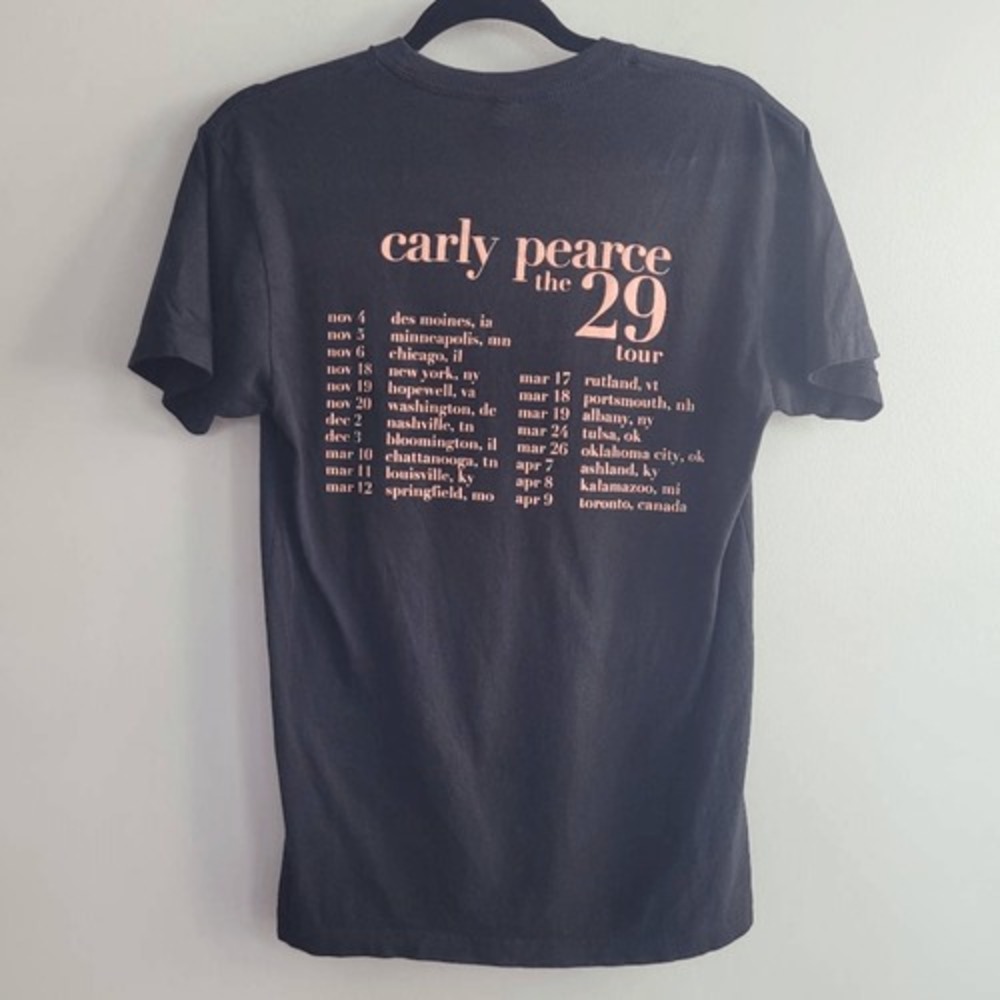 Carly Pearce the 29 tour band tee short sleeved 100% cotton grunge alternative - Picture 2 of 7